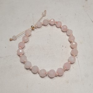 Bracelet coulissant - quartz rose