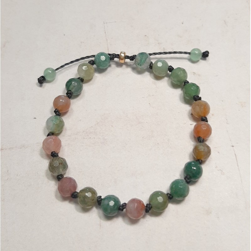 Bracelet coulissant - agate indienne