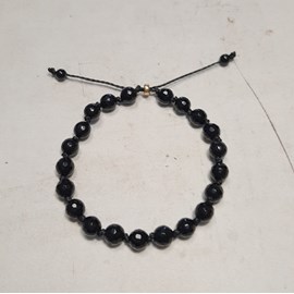 Bracelet coulissant réglable - onyx
