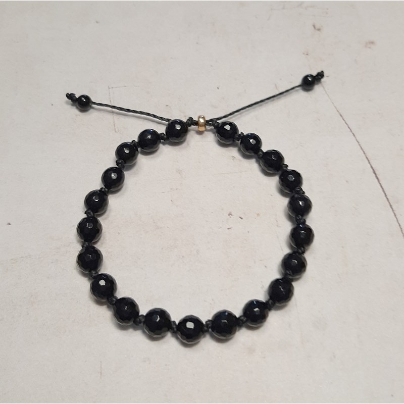Bracelet coulissant réglable - onyx
