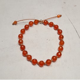 Bracelet coulissant réglable - cornaline