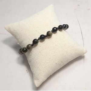 Bracelet coulissant réglable obsidienne