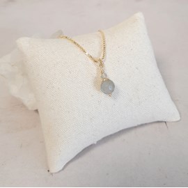 Collier labradorite argent 925 doré