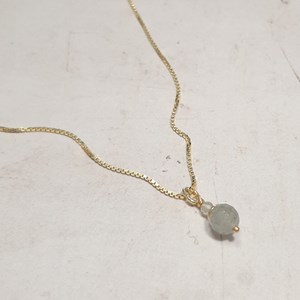 Collier labradorite argent 925 doré