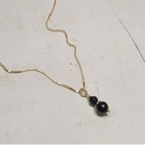 Collier onyx argent 925 doré