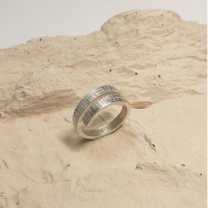 Bague ouverte en argent massif taille 54