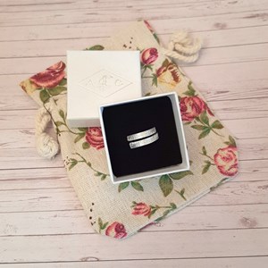 Bague ouverte en argent massif taille 60