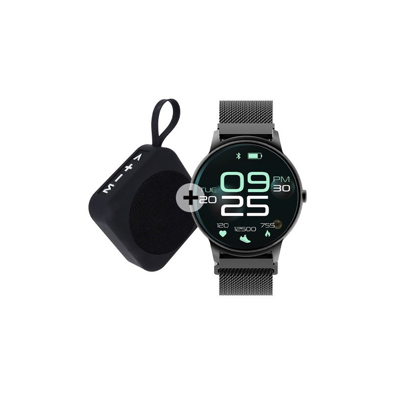 Forever - Montre connectée forever forevive 2 sb-330 noir avec enceinte bluetooth 3w