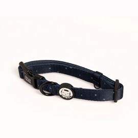 Collier pour chien rembourré et résistant - bleu nuit - taille l