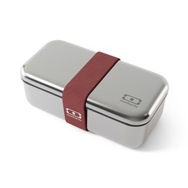 Lunch box en métal 700ml rose moka