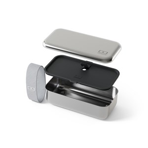 Lunch box en métal 700ml gris coton