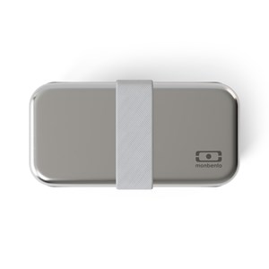 Lunch box en métal 700ml gris coton