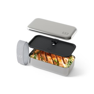 Lunch box en métal 700ml gris coton