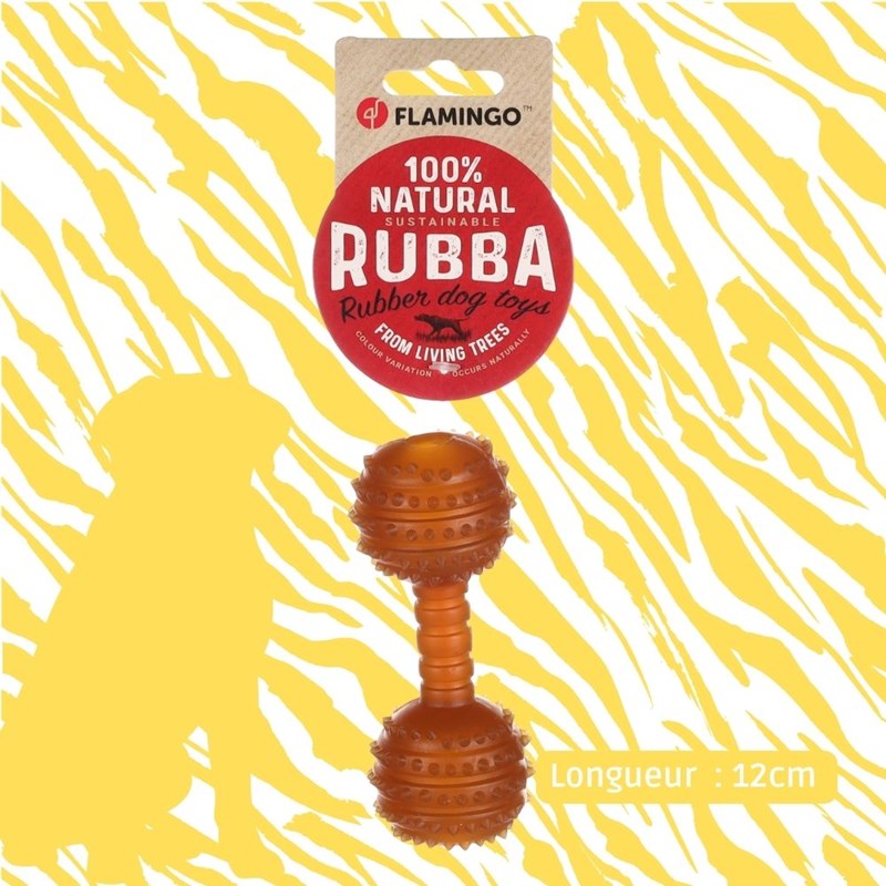 Jouet chien - haltères caoutchouc naturel