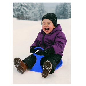 Luge pour enfant neige bleue
