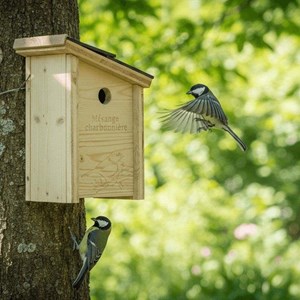 Nichoir pour mésange charbonnière prestige - gravure