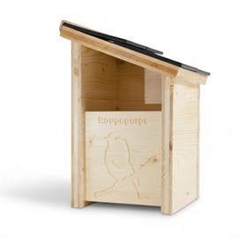 Nichoir en bois pour rougegorge prestige - gravure