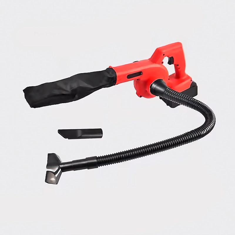 Mini souffleur de feuilles électrique 2 en 1 avec batterie. Mode aspiration.