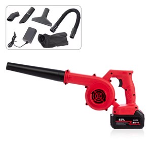 Mini souffleur de feuilles électrique 2 en 1 avec batterie. Mode aspiration.