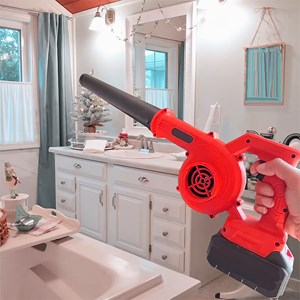 Mini souffleur de feuilles électrique 2 en 1 avec batterie. Mode aspiration.