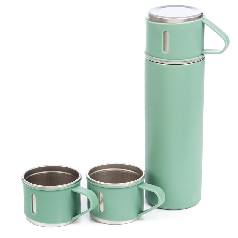 Jeu de thermos de 500ml et 3 tasses isolantes.