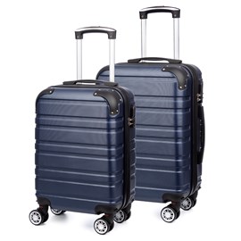 Jeu de 2 valises trolley extensibles, en matériau léger abs haute résistance.