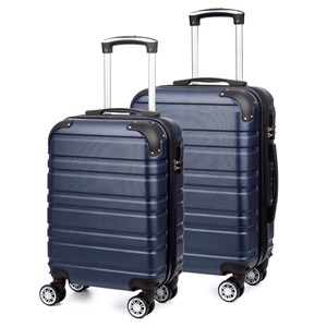 Jeu de 2 valises trolley extensibles, en matériau léger abs haute résistance.