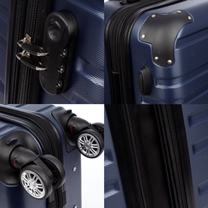 Jeu de 2 valises trolley extensibles, en matériau léger abs haute résistance.