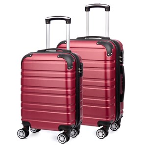 Jeu de 2 valises trolley extensibles, en matériau léger abs de haute résistance.