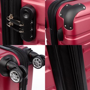 Jeu de 2 valises trolley extensibles, en matériau léger abs de haute résistance.