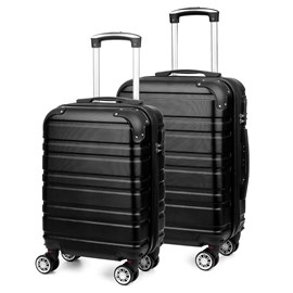 Jeu de 2 valises trolley extensibles, en matériau léger abs haute résistance.