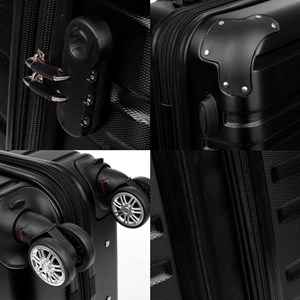 Jeu de 2 valises trolley extensibles, en matériau léger abs haute résistance.
