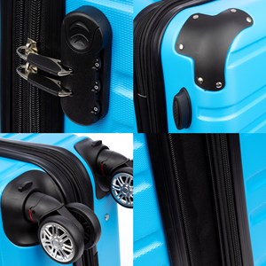 Jeu de 2 valises trolley extensibles, en matériau léger abs haute résistance.