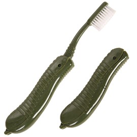 Brosse à dents pliante fosco vert armée