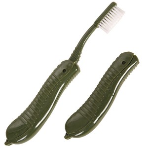 Brosse à dents pliante fosco vert armée