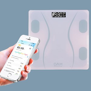 Balance connectée avec bio-impédance, bluetooth et application.