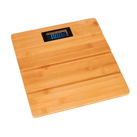 Balance numérique en bambou avec écran led.