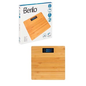 Balance numérique en bambou avec écran led.