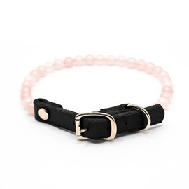 Collier pure quartz rose – pour chien affectif - s