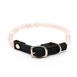 Collier pure quartz rose – pour chien affectif - l