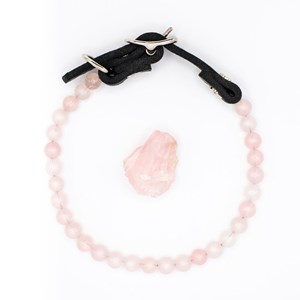 Collier pure quartz rose – pour chien affectif - l