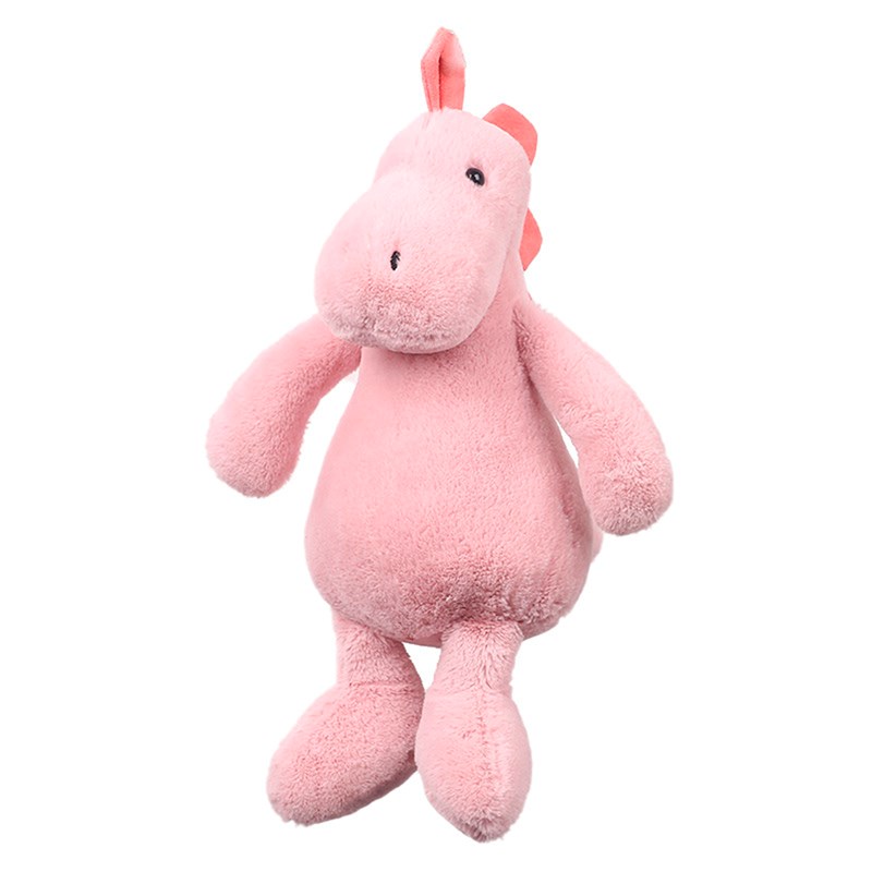 Peluche extra doux et moelleux. Design dinosaure rose. 40 cm.