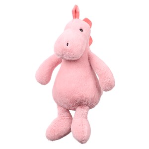 Peluche extra doux et moelleux. Design dinosaure rose. 40 cm.