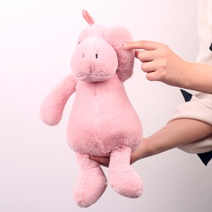 Peluche extra doux et moelleux. Design dinosaure rose. 40 cm.