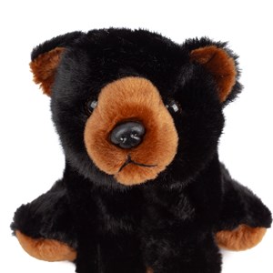 Peluche extra doux et moelleux. Design ours noir. 30 cm.