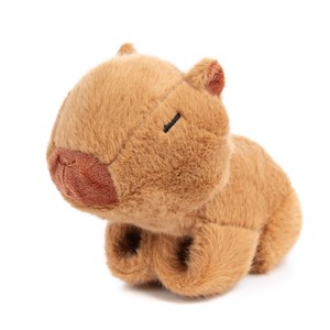 Doudou extra doux et moelleux. Design capybara avec mécanisme enroulable. 14 cm.