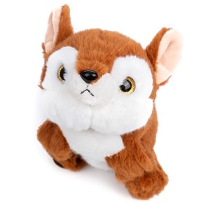 Peluche extra doux et moelleux. Design cerf avec mécanisme rétractable. 18 cm.