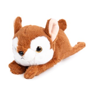 Peluche extra doux et moelleux. Design cerf avec mécanisme rétractable. 18 cm.