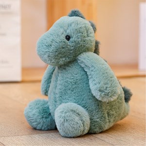 Peluche extra doux et moelleux série dumpling. Design dinosaure. 23 cm.