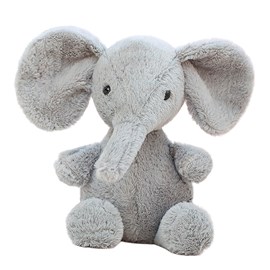 Peluche extra doux et moelleux série peanuts. Design petit éléphant. 35 cm.